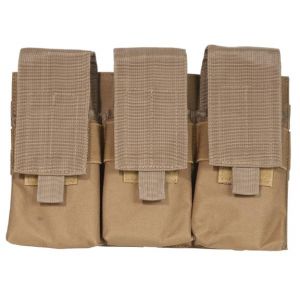 Outdoor Connection Coyote Brown MOLLE Triple AR Mag Pouch